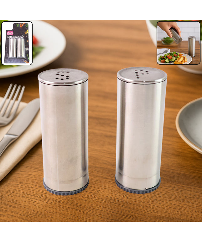 Stainless Steel Salt And Pepper Shaker Set (2 Pc)