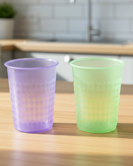 Reusable Plastic Drinking Glass 200 Ml Approx (1 Pc Mix Color)