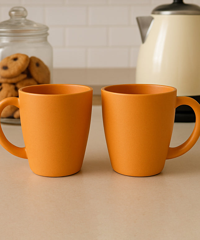 Konvex Premium Coffee And Tea Mugs (2 Pc  350ml)