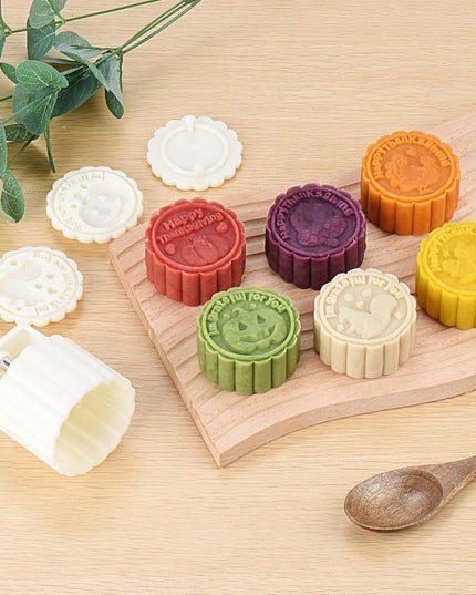 Mooncake Press Mold With 4 Stamps Set