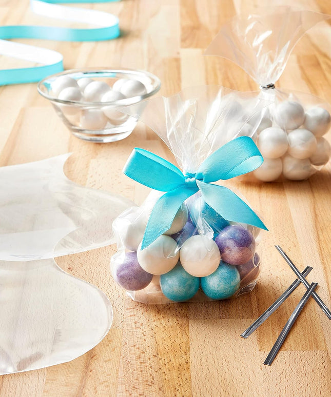 Clear Cookie Bags Gift Bag Clear Flat Treat Bags (50 Pc Set)
