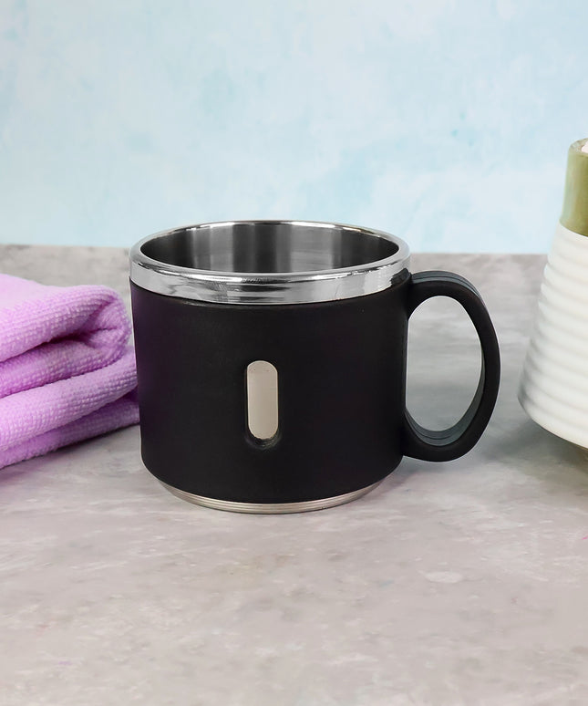 Apex Premium Stainless Steel Double Wall Coffee Mug Gift Set (6 Pc  150 Ml)