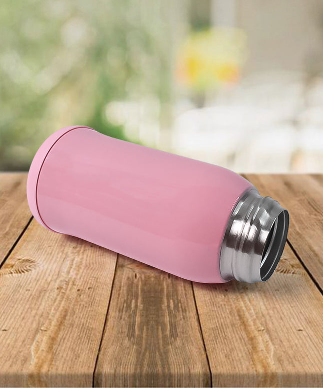 Thermos Steel Double Wall Vacuum Bottle With Cover  Strap 600ml Approx