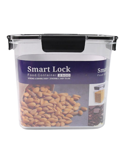 Food Storage Container Airtight Plastic Container With Easy Snap Lids (2500ml  1 Pc)