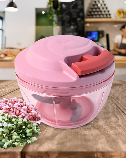 Apex Power-x Triple Stainless Steel Blades And Hand-pull Vegetable Chopper (500ml)