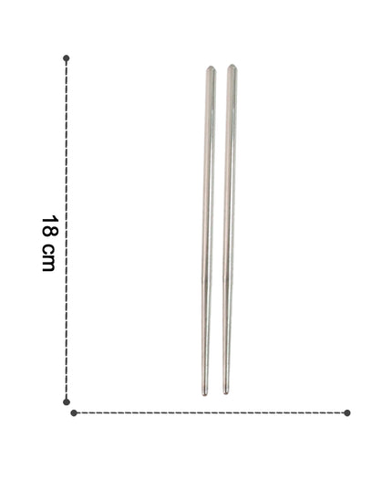 Premium Stainless Steel Reusable Chopsticks (2 Pc)