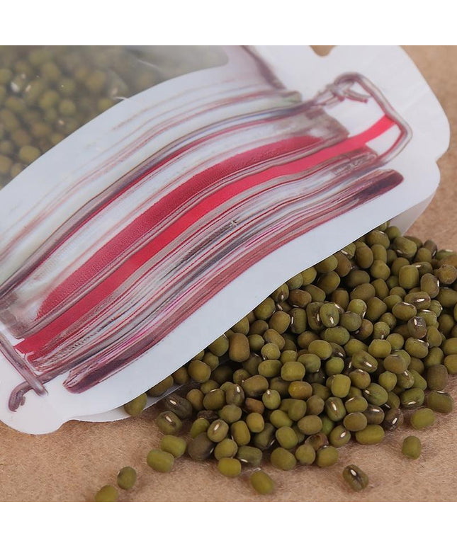 1074 Reusable Airtight Seal Plastic Food Storage Mason Jar Zipper (500ml)