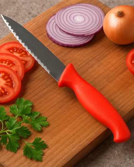 Stainless Steel Serrated Kitchen Knife (1 Pc)