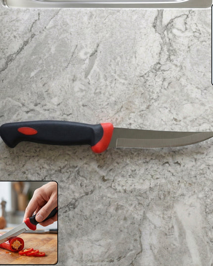 Stainless Steel Kitchen Utility Knife With Ergonomic Grip Handle (1 Pc)