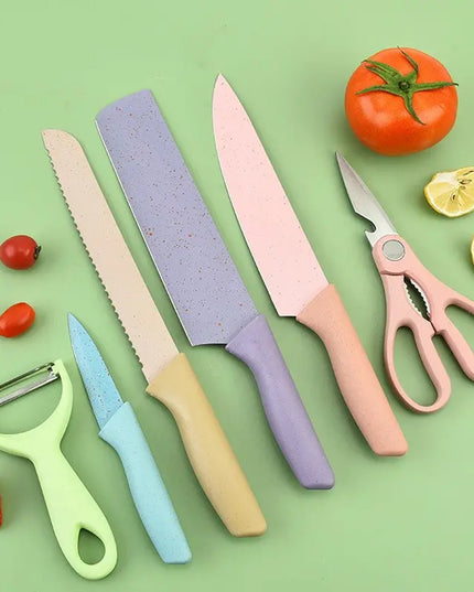 8174 Corrugated 6pc Kitchen Knife Set Professional Box Knife Set 6 Piece Forged Kitchen Knives With Box.