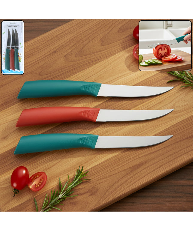 Multipurpose Stainless Steel Fruit Knife Set Of 3