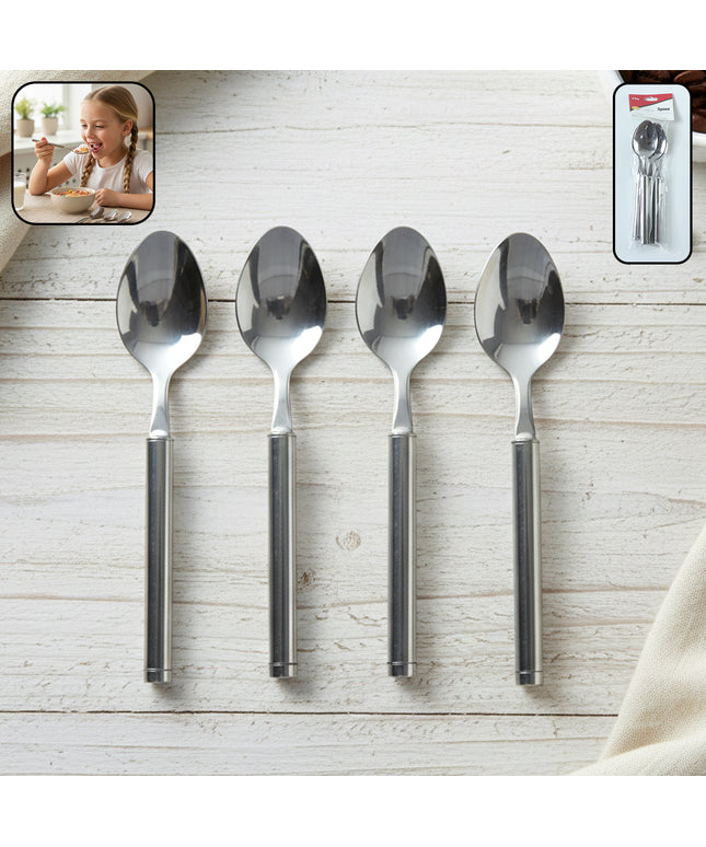 Stainless Steel Dinner Spoon Set (4 Pc Set)