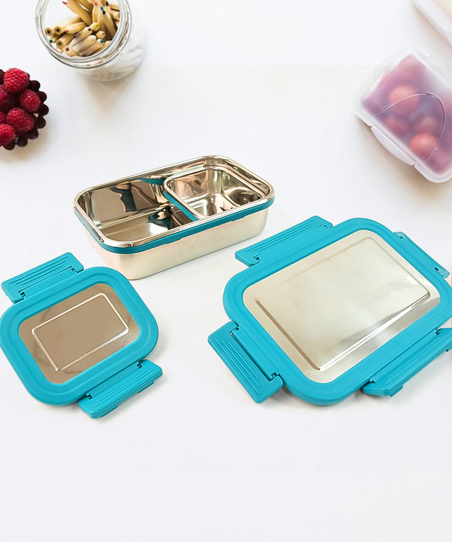Apex Jerry Lunch Box Premium Stainless Steel Food Container (2 Pc  700+200 Ml Approx)
