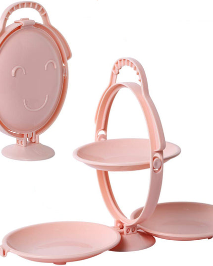 3-layer Foldable Multi-purpose Snack Fruit  Dessert Serving Stand (1 Pc)