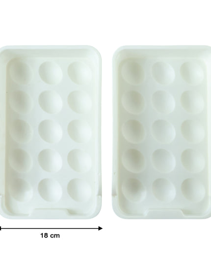 Plastic Egg Storage Tray Holder Set (2 Pc Set)