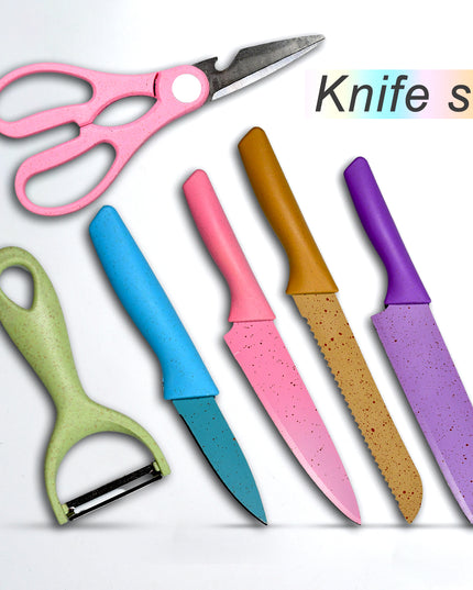 2948 Corrugated 6pc Kitchen Knife Set Professional Box Knife Set 6 Piece Forged Kitchen Knives With Box.