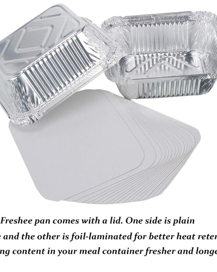 Freshee Aluminium Food Container With Lid  450 Ml  10 Pc