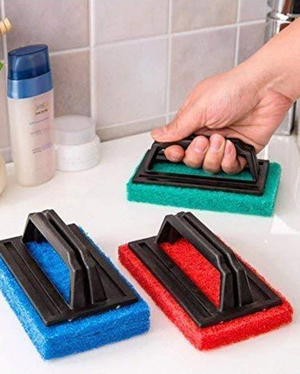 0222 Handle Scrubber Brush Widely Used By All Types Of Peoples For Washing Utensils And Stuffs In All Kinds Of Bathroom And Kitchen Places Etc.