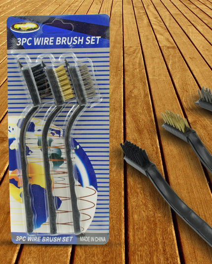 244 -3pcs Mini Wire Brush Set (Steelnylonbrass Brush)