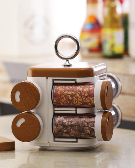 8117 Ganesh Storewell Plastic Spice Rack - Set Of 8