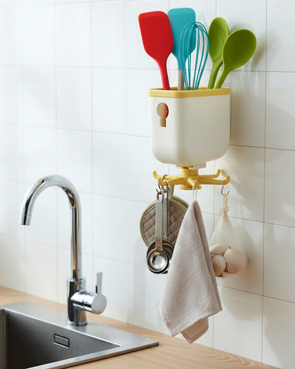 360 Rotating Storage Heavy Duty Sticky Wall Hook (1 Pc)