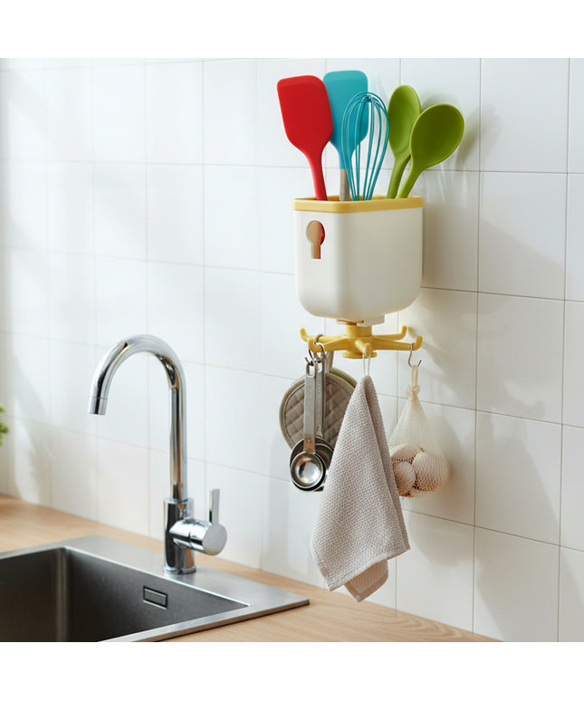 360 Rotating Storage Heavy Duty Sticky Wall Hook (1 Pc)