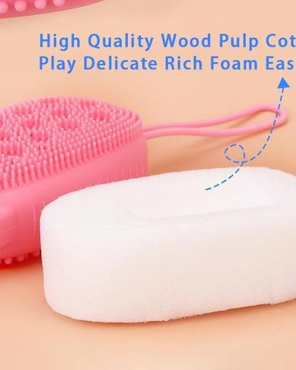 1448 Silicone Bubble Bath Spa Super Soft Body Scrubbing Brush