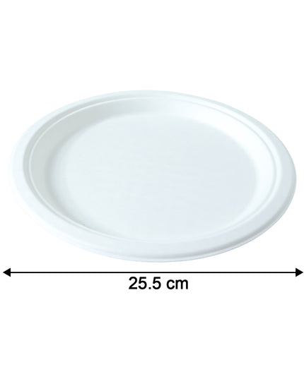 Vegnar Disposable Round Food Serving Plate (10 Pc)