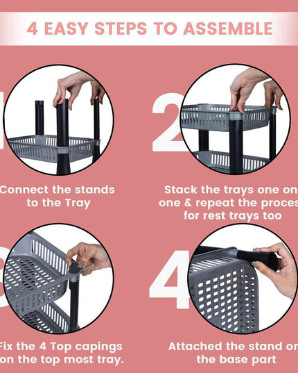 Apex 4-layer Small Multipurpose Plastic Storage Rack