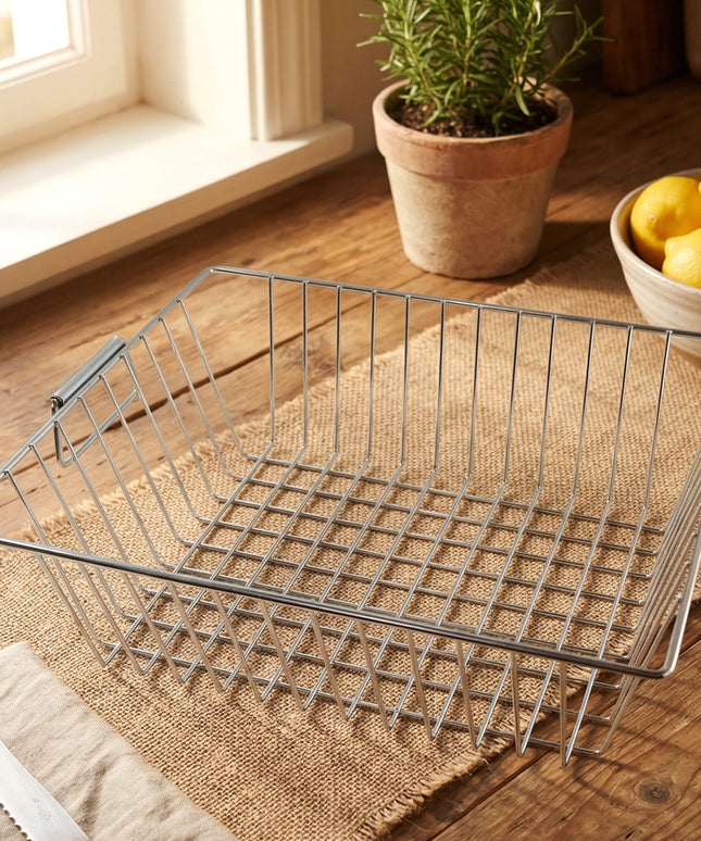 Multipurpose Stainless Steel Kitchen Sink Basket (1 Pc 12x15 Inch)