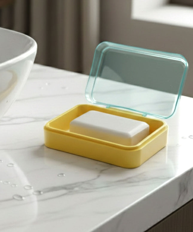 Cute Smiley Design Plastic Soap Case (1 Pc)