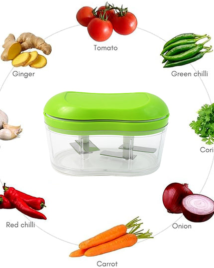 Manual Hand Push Garlic Cutter  Vegetable Chopper (1 Pc)