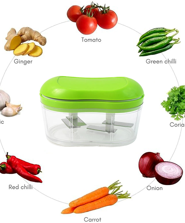 Manual Hand Push Garlic Cutter  Vegetable Chopper (1 Pc)
