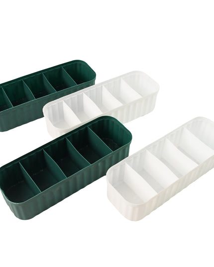 236 5-compartments Sockshandkerchiefunderwear Storage Box Socks Drawer Closet Organizer Storage Boxes (Pack Of 4)