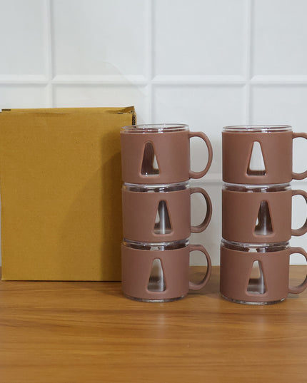 Premium Round Tea Cup Set (6 Pc Set)
