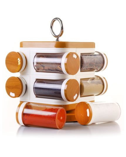 8117 Ganesh Storewell Plastic Spice Rack - Set Of 8