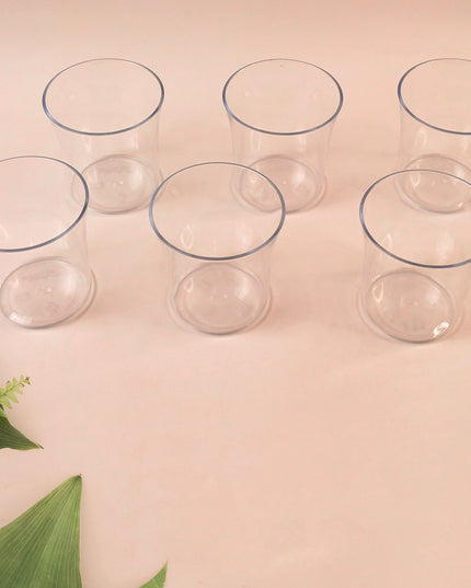 Apex Welcome Plastic Glass Set For Daily Use  Set Of 6