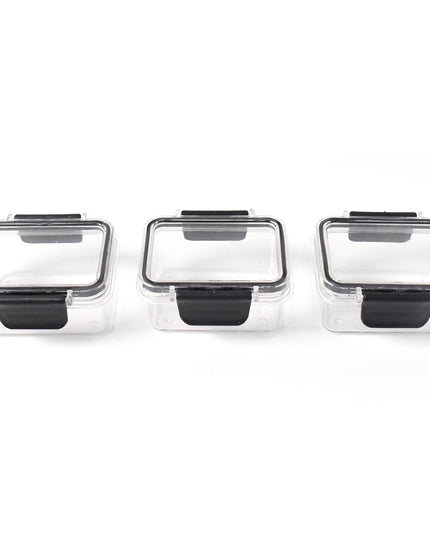 Kitchen Storage Container With Air Seal Lock Lid (3 Piece Set  250 Ml)