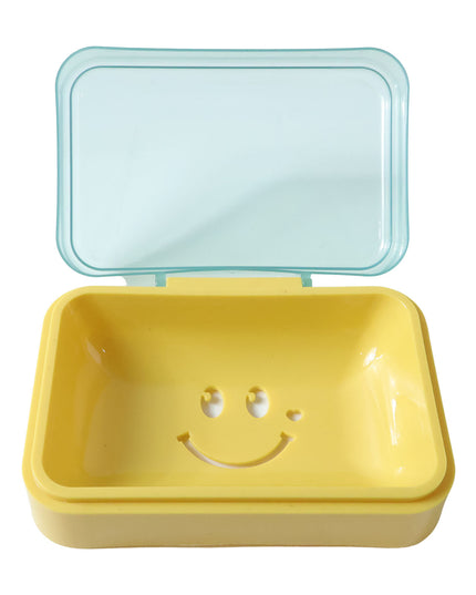 Cute Smiley Design Plastic Soap Case (1 Pc)