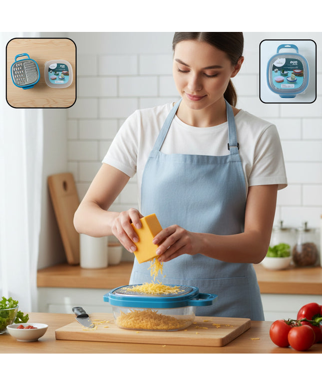 Konvex Duo Grater With Container And Lid (1 Pc)
