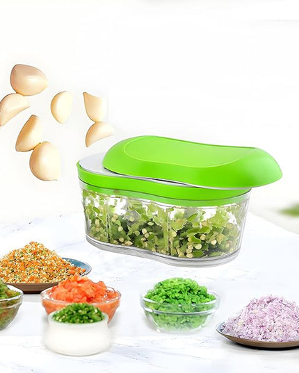 Manual Hand Push Garlic Cutter  Vegetable Chopper (1 Pc)