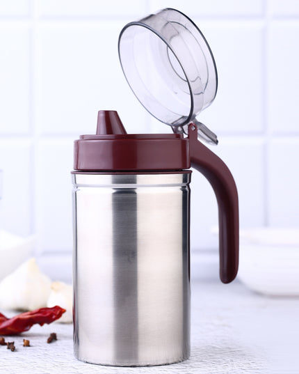 8126 Oil Dispenser Stainless Steel With Small Nozzle 500ml Oil Container.