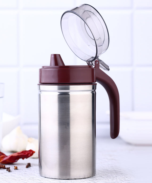 8126 Oil Dispenser Stainless Steel With Small Nozzle 500ml Oil Container.