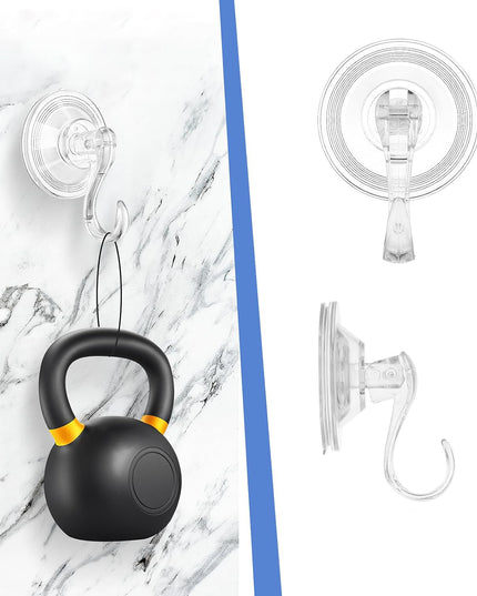 Plastic Suction Cup Hooks (4 Pcs Set)