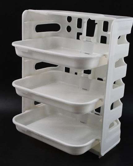 Plastic 3 Layer Wall-mounted Food Organizer Rack (1 Set)