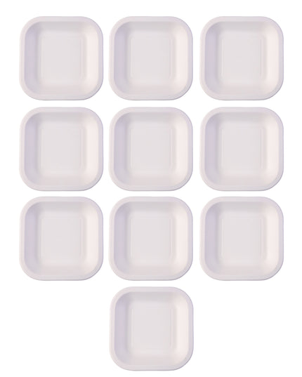 Disposable Square Food Serving Tray Set (10 Pc)