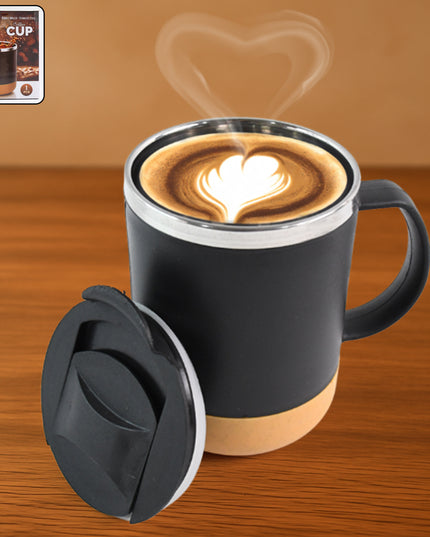 Insulated Coffee Mug With Spill-proof Lid (Approx 350ml  1 Pc)