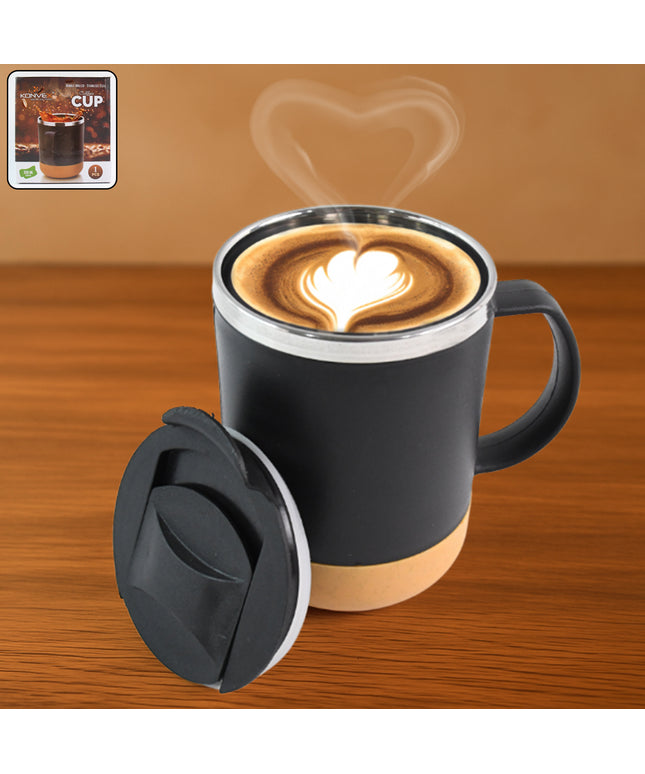 Insulated Coffee Mug With Spill-proof Lid (Approx 350ml  1 Pc)