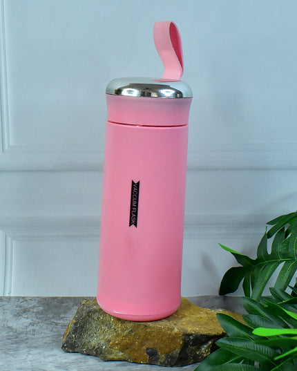 Water Bottle 400ml Leak Proof Glass Water Bottle With Daily Water Intake For Gym And Children Nice Bottle (1 Pc  Pink Color)
