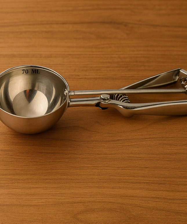 Premium Stainless Steel Ice Cream Scoop With Trigger Release Approx 70 Ml Capacity
